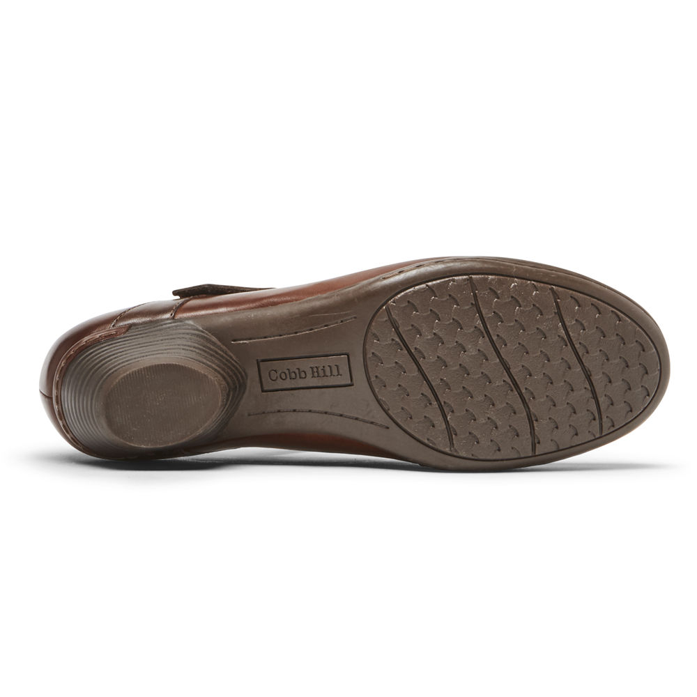 Rockport Flats For Womens Brown - Cobb Hill Laurel Mary Jane - CU6438052